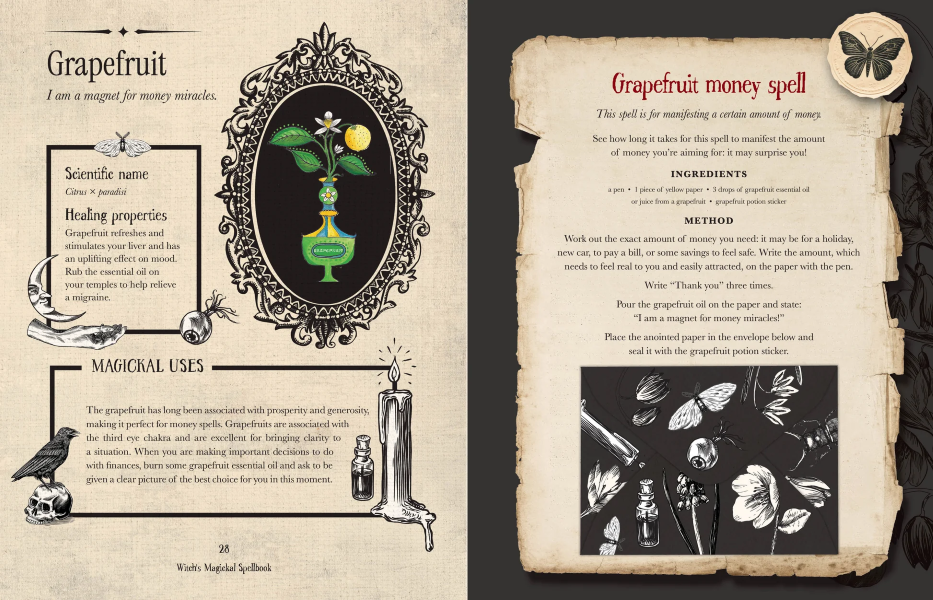 BOOK - WITCH MAGICKAL SPELLBOOK