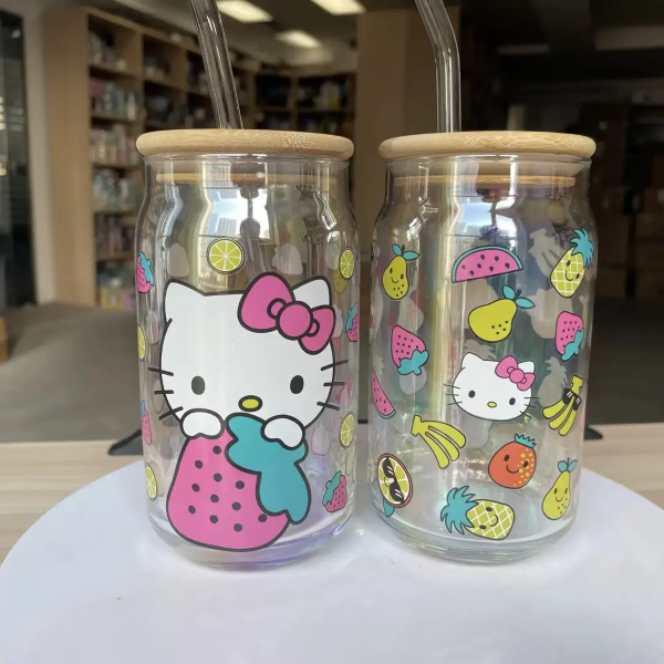 GLASS TUMBLER - HELLO KITTY - 2PC