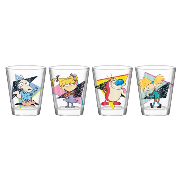 GLASS - MINI NICKELODEON SET - 4PC