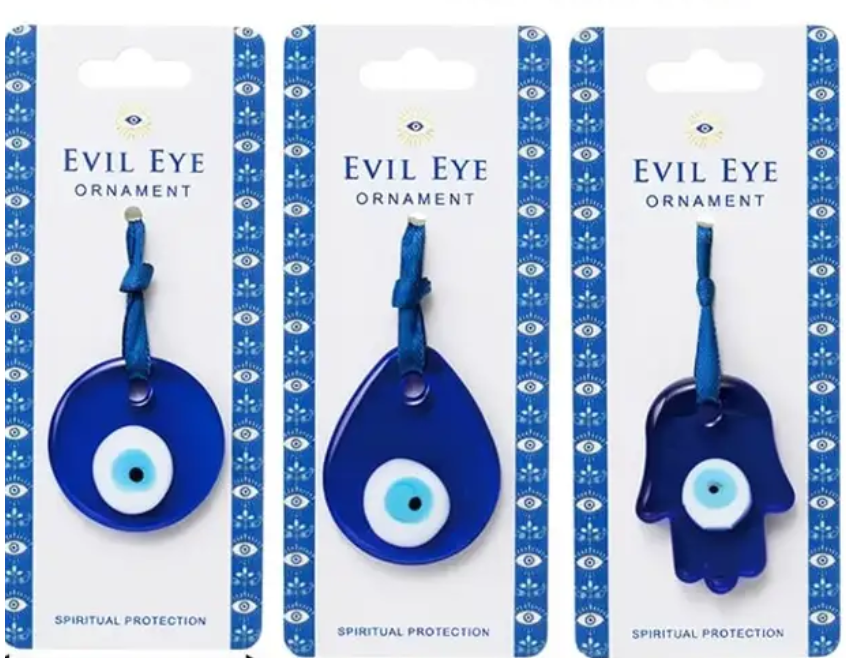 Ornament - HANGING CARDED EVIL EYE