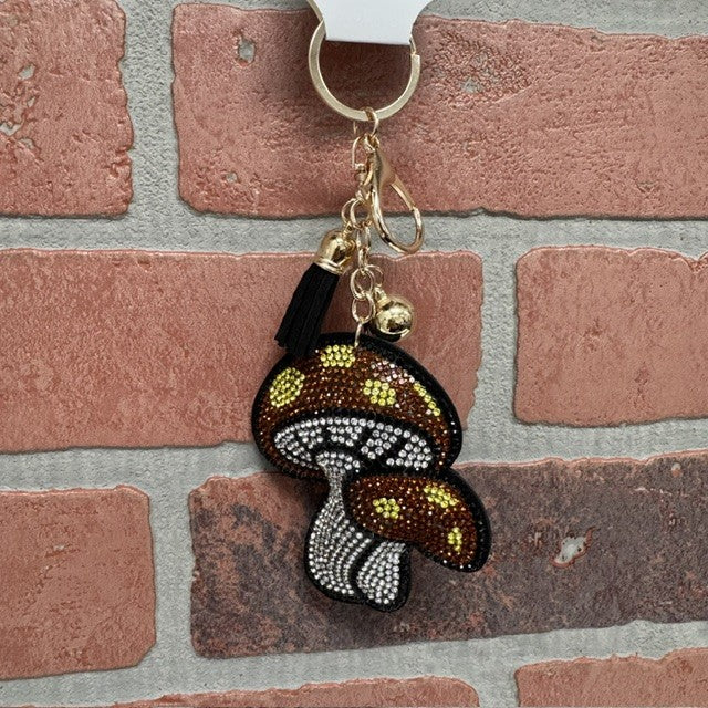 KEYCHAIN - BLING DUAL MUSHROOM