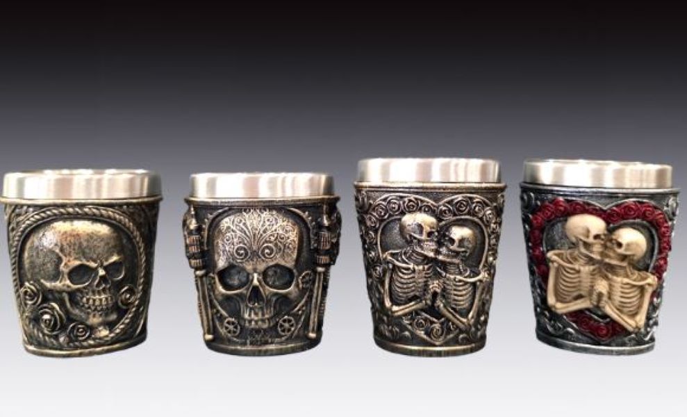 GLASS - MINI SKULL ASSORTED