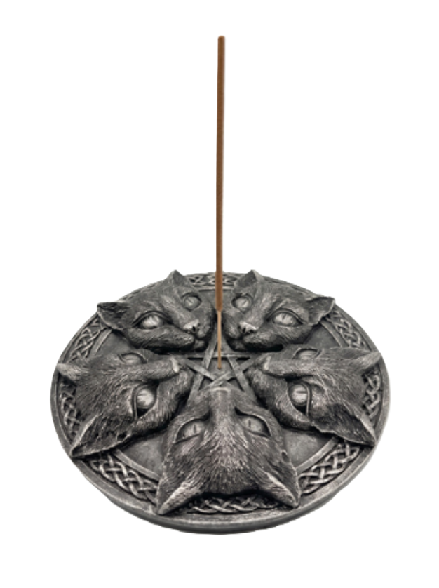 INCENSE BURNER - CATS ROUND