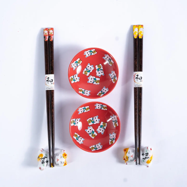 CHOPSTICKS - 2 PAIR LUCKY CAT