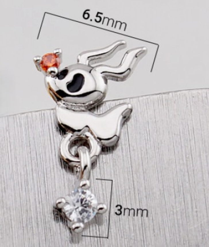 CARTILAGE - 18G 5/16 NBC ZERO - Silver Dangle - hotRAGS.com