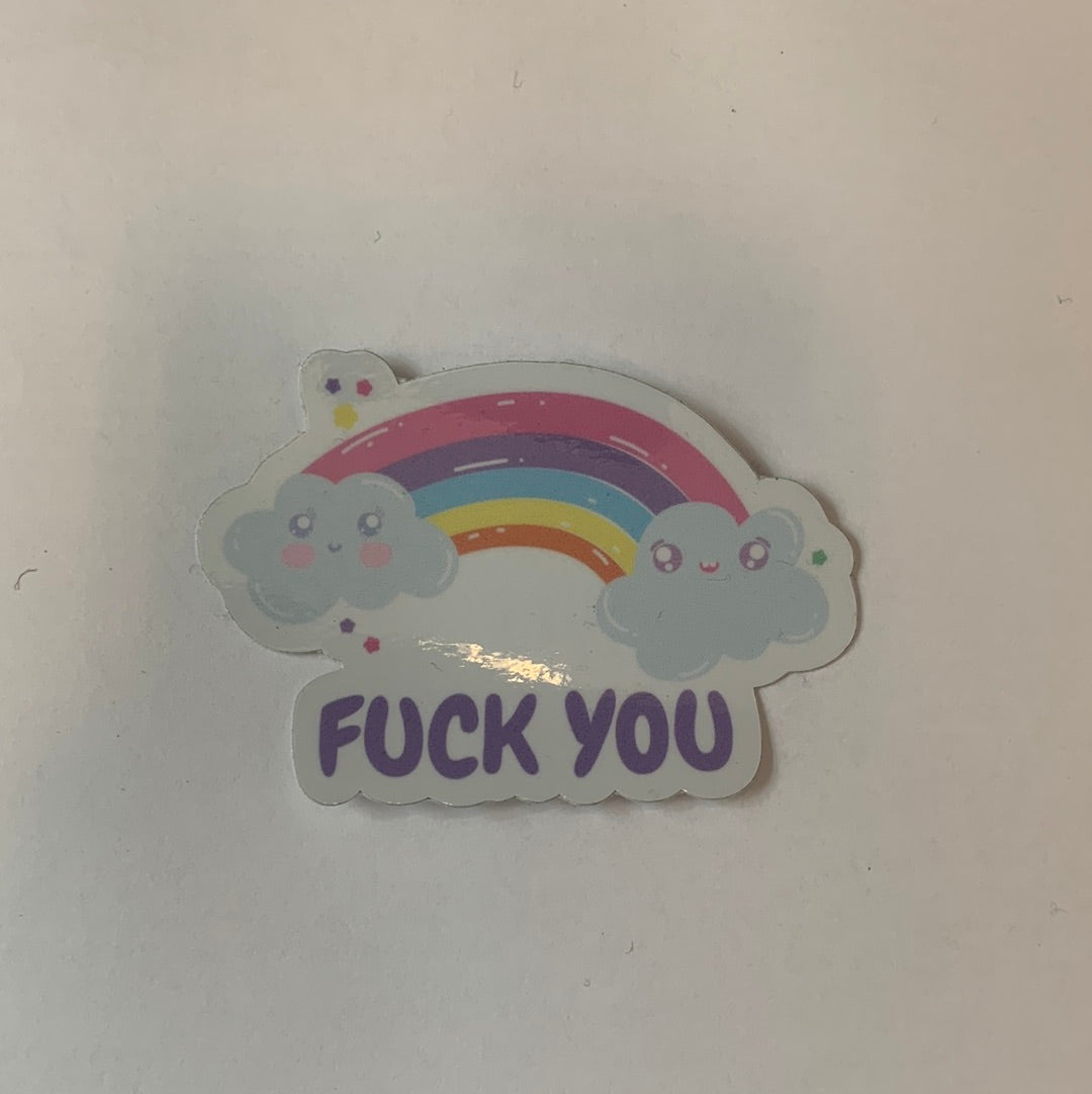 Sticker Kawaii Rainbow F**k Yo-hotRAGS.com