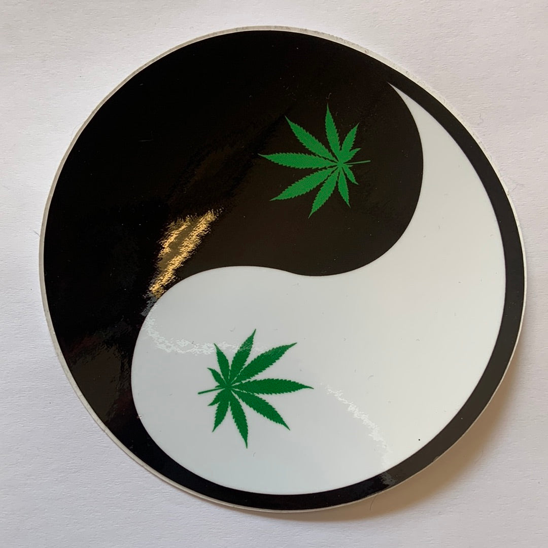 Sticker Yin Yang Leaf-hotRAGS.com