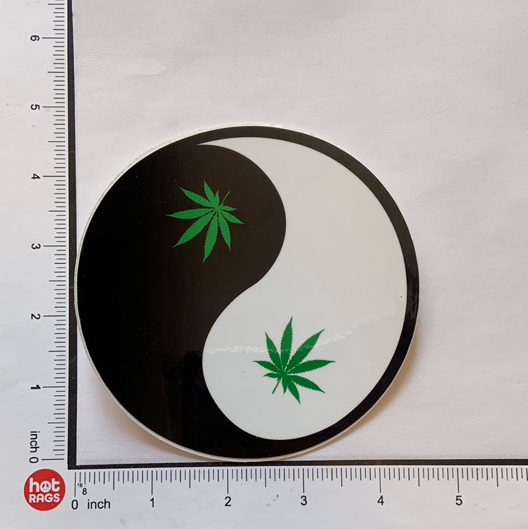 Sticker Yin Yang Leaf-hotRAGS.com
