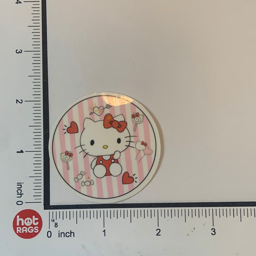Hello Kitty Valentine's Round Sticker-hotRAGS.com
