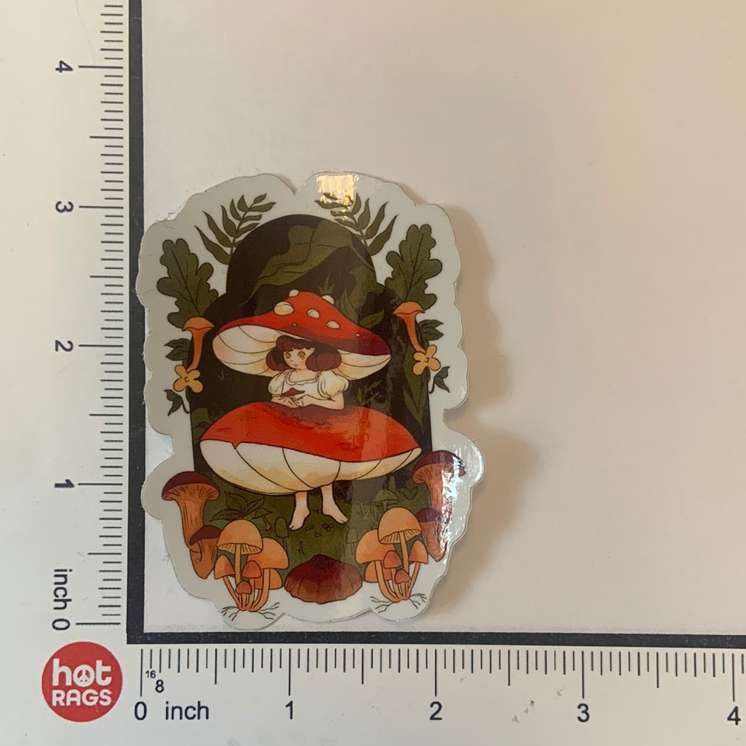 Mushroom Forest Fairy Sticker-hotRAGS.com