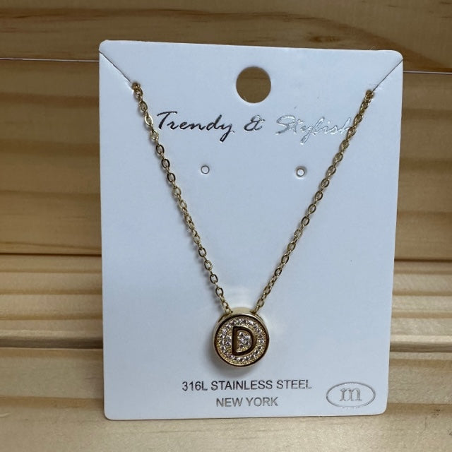 Necklace - Gold Letter D-hotRAGS.com