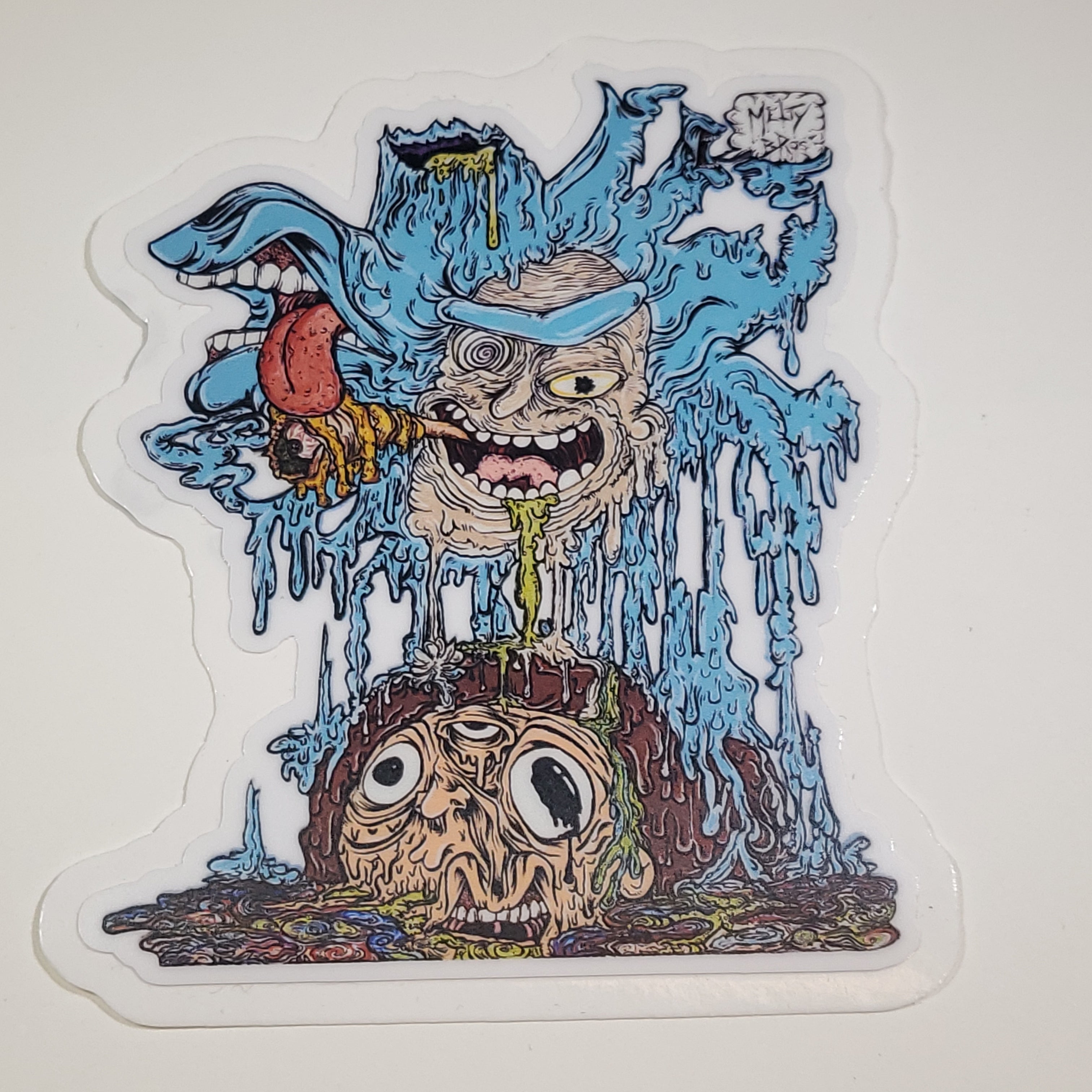 Sticker Rick And Morty Melting-hotRAGS.com