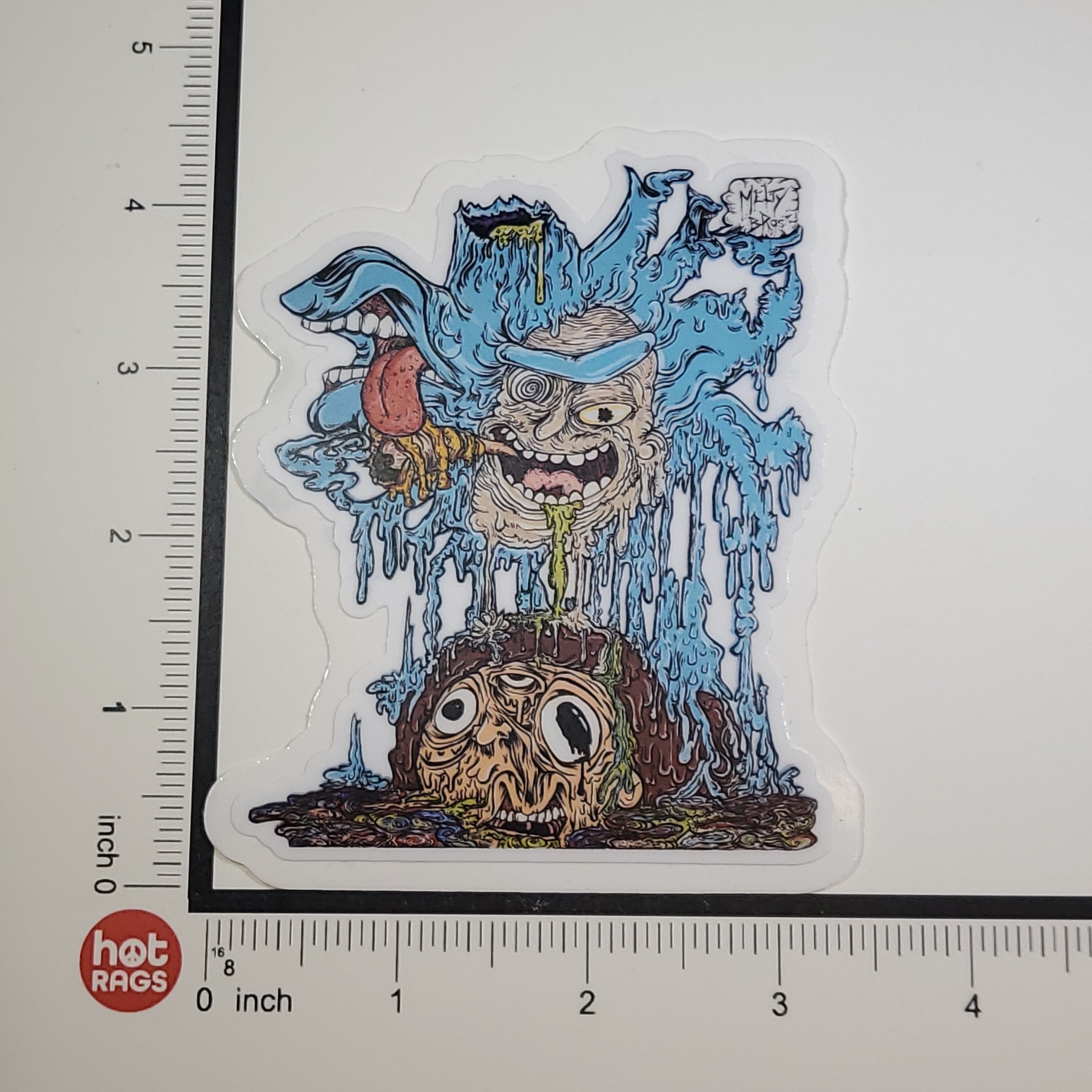 Sticker Rick And Morty Melting-hotRAGS.com