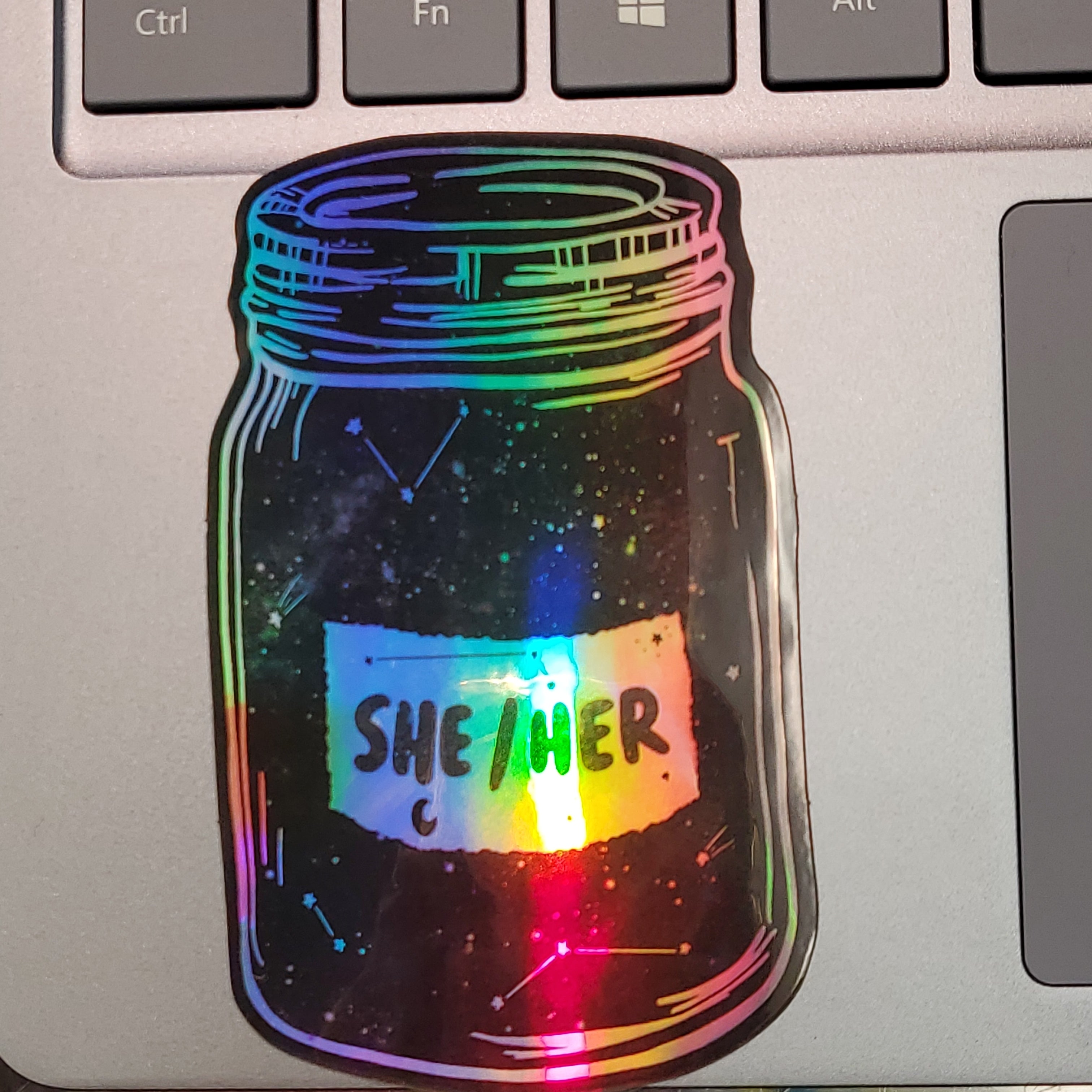 Sticker Pronoun She/her Holographic-hotRAGS.com