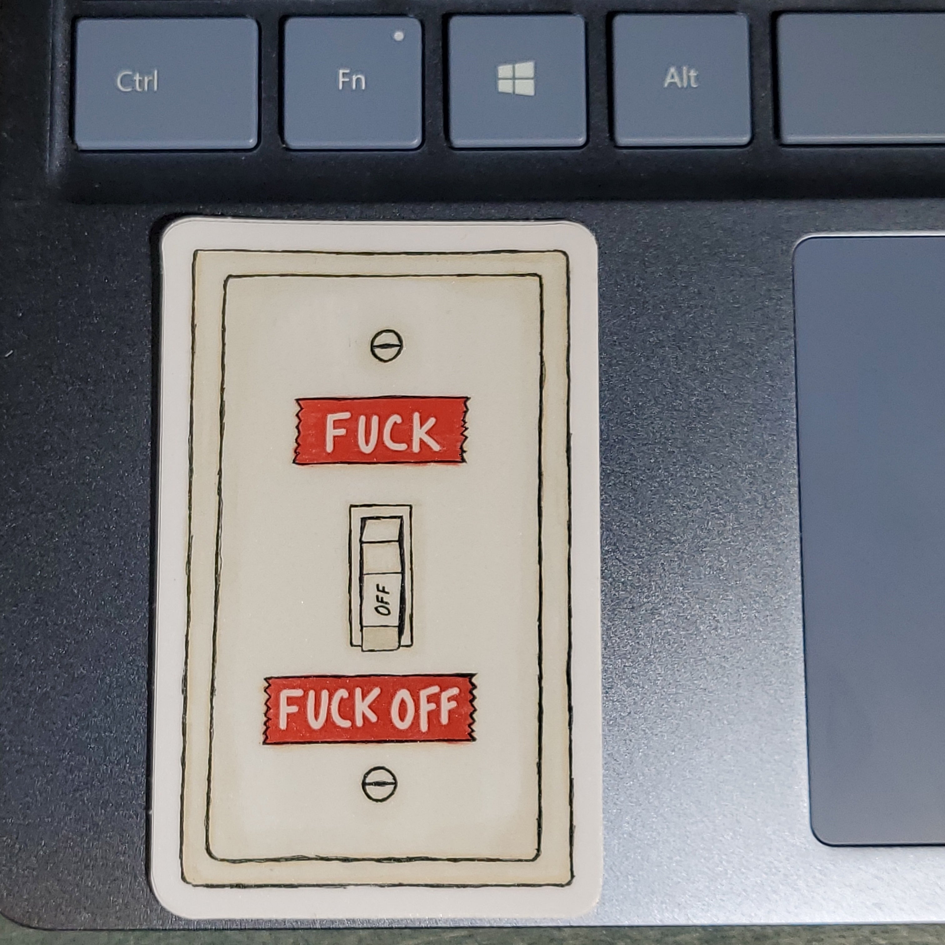 Sticker Fuck On Fuck Off-hotRAGS.com