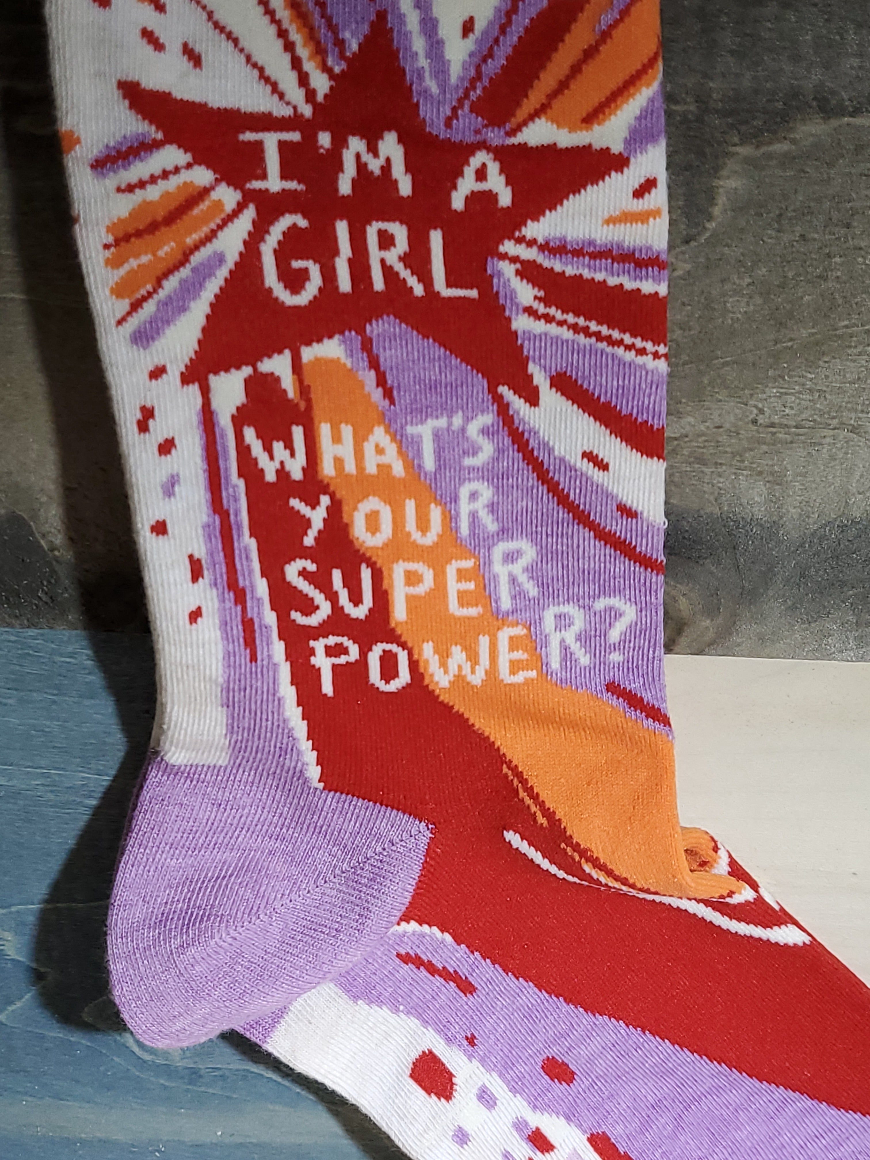 Socks Im A Girl Whats Your Super Power?-hotRAGS.com