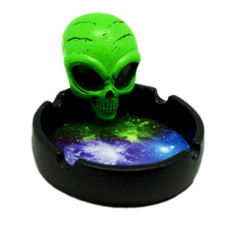 Alien Head on a Galaxy Ashtray-hotRAGS.com