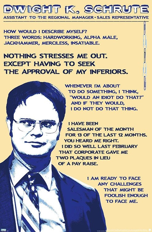 Poster The Office Dwight Quote-hotRAGS.com