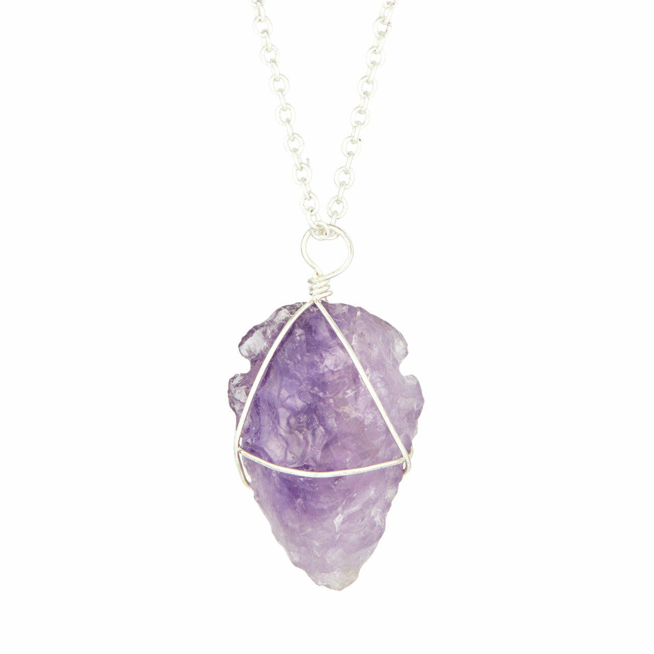 Necklace - Wire-wrapped Arrowhead Amethyst-hotRAGS.com