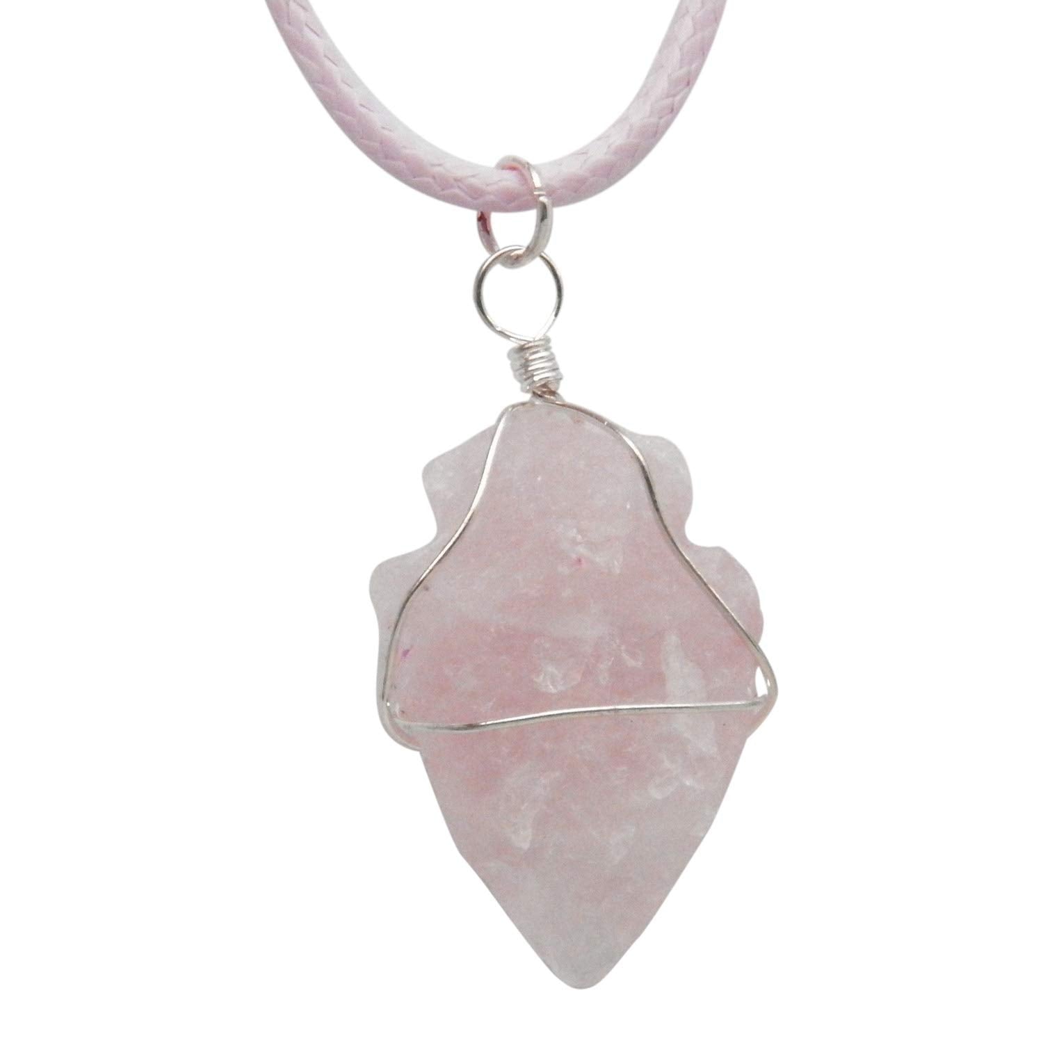 Necklace Arrowhead Rose Quartz-hotRAGS.com