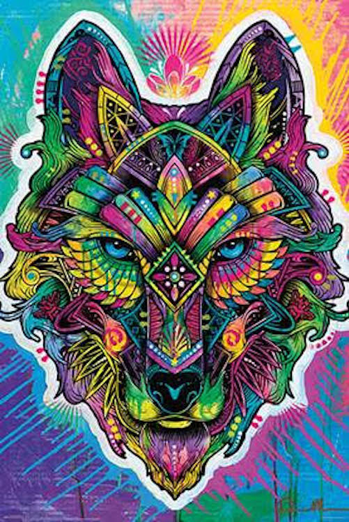 Poster Wolf Shaman-hotRAGS.com