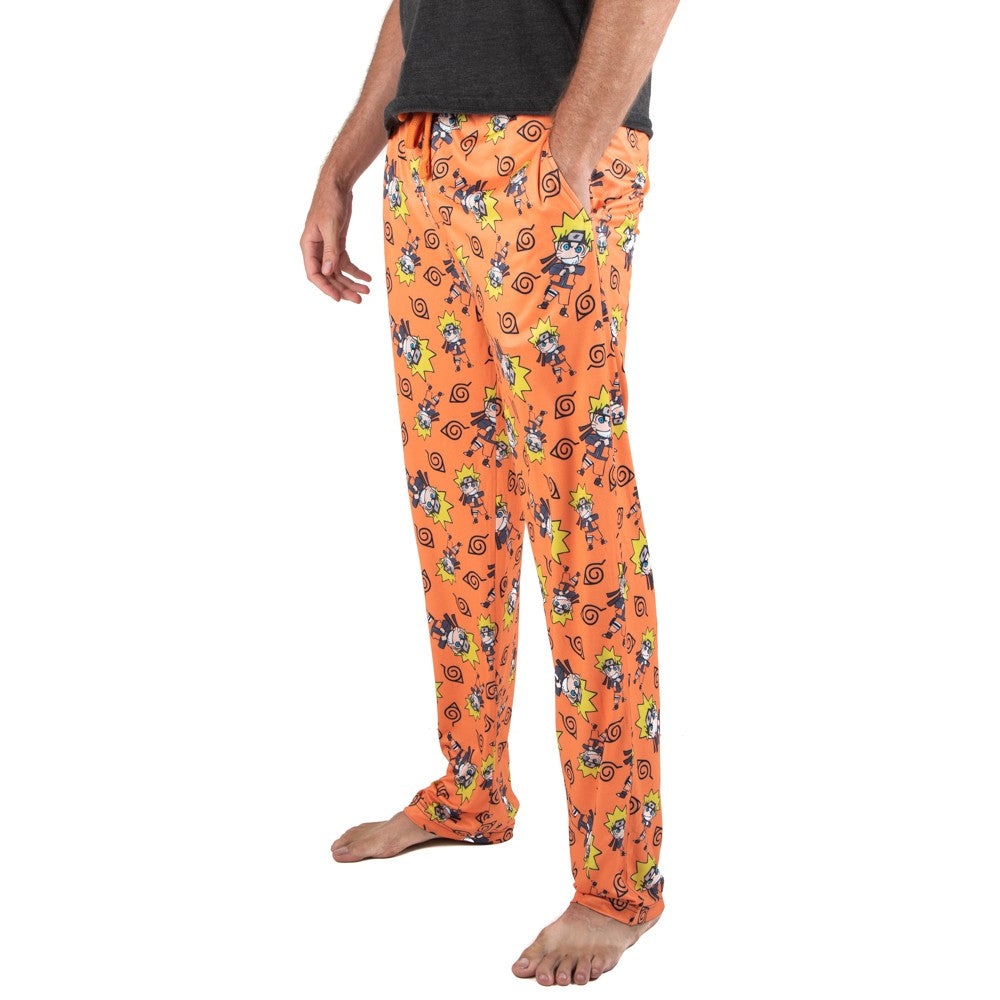 Pajamas - Naruto Aop Sleep Pants - Orange-hotRAGS.com