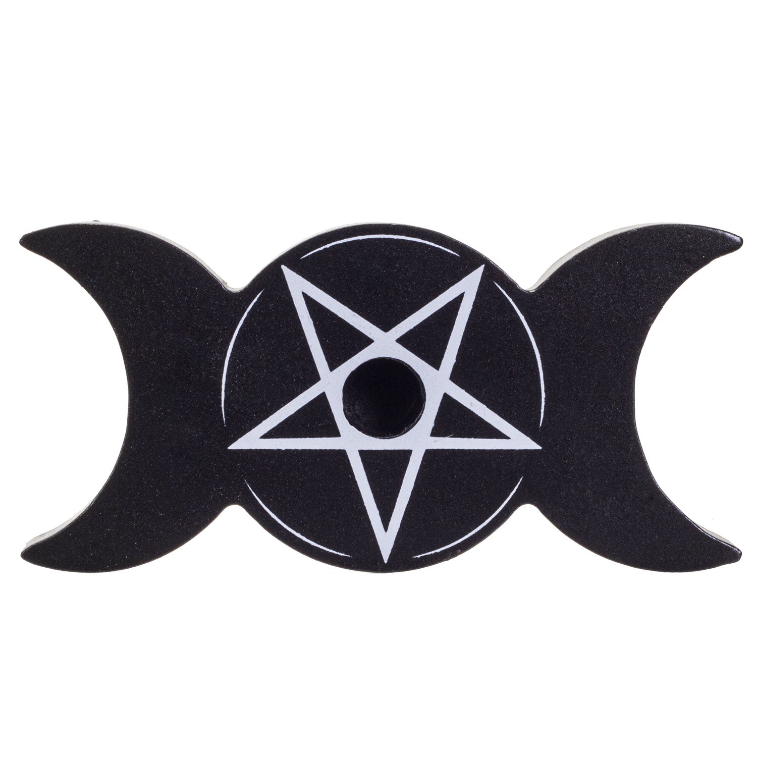 Triple Moon Pentacle Spell Candle Holder-hotRAGS.com