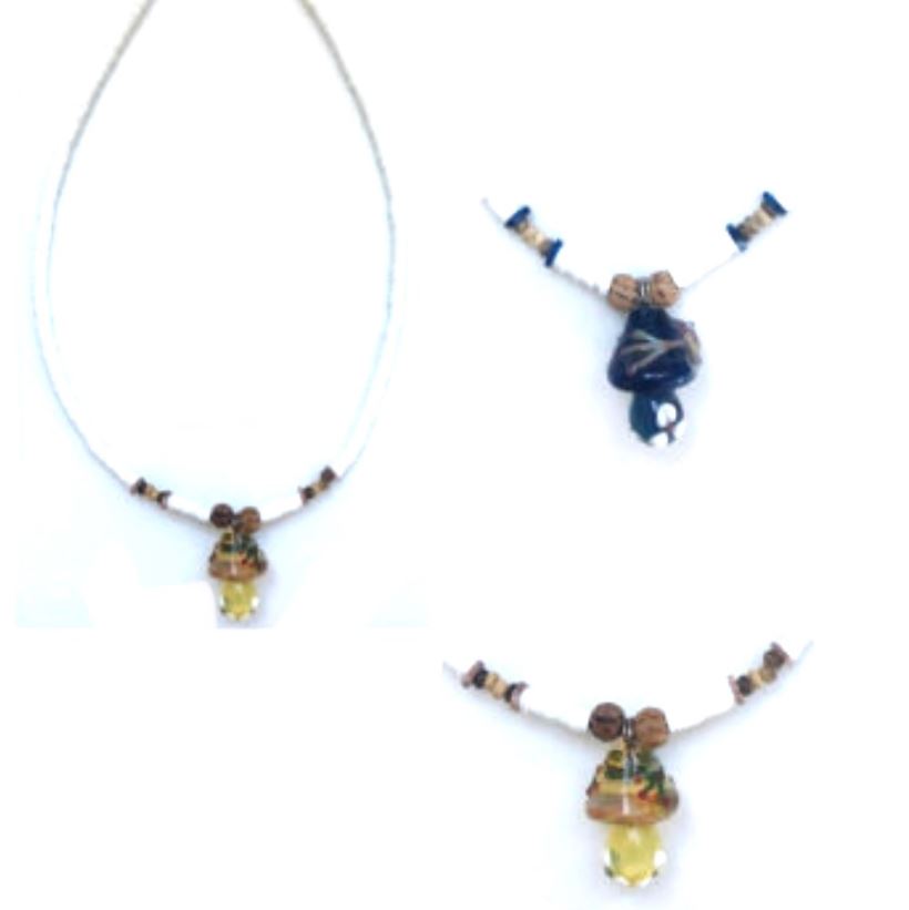 Necklace Glass Mushroom Charm-hotRAGS.com