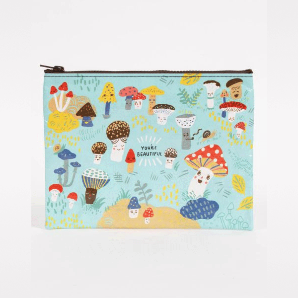 Zipper Pouch Cute Lil Mushrooms-hotRAGS.com