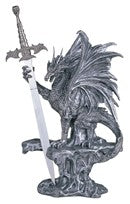 Statue Dragon Sword 12in-hotRAGS.com