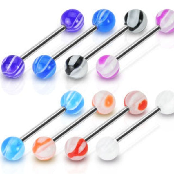 Barbell - 14g 5/8 Marble - Each Unique-hotRAGS.com