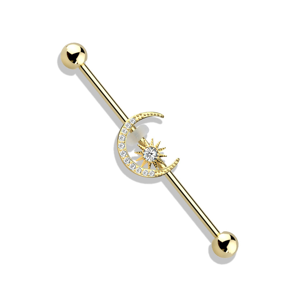 Barbell -Industrial Moon - Gold-hotRAGS.com