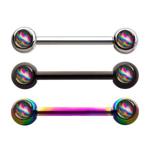 Nipple 14g Black Holographic-hotRAGS.com