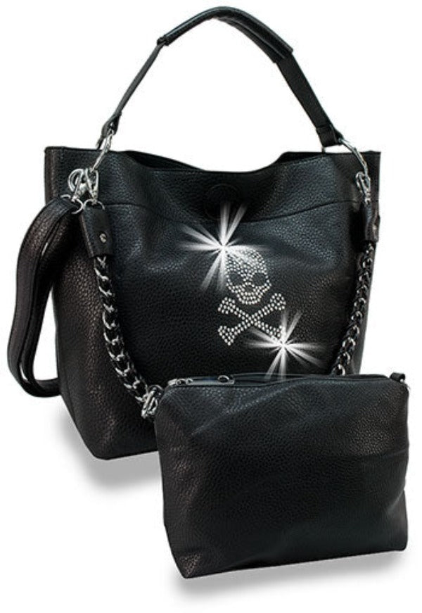 Skull Design Studded Handbag-hotRAGS.com