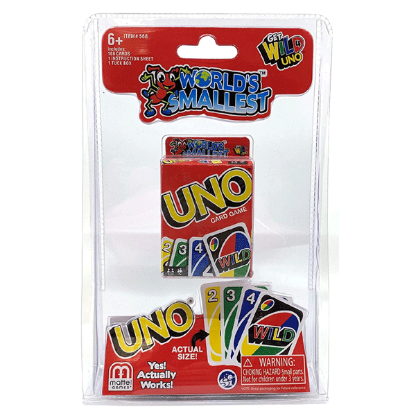 Toy World's Smallest Uno-hotRAGS.com