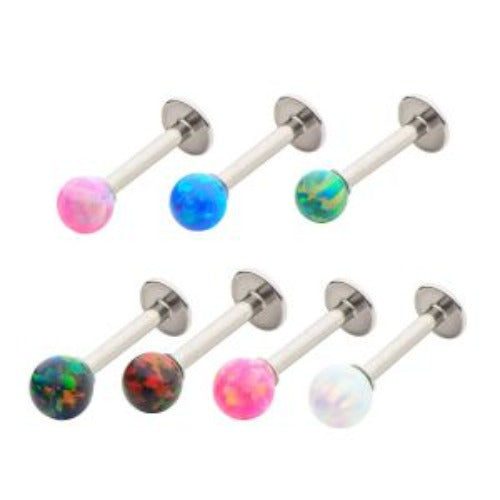 Labret 16g 5/16 White Opal-hotRAGS.com