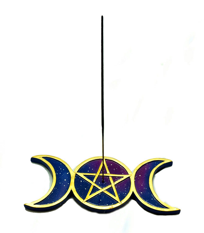 Incense Burner Pentagram Moon-hotRAGS.com