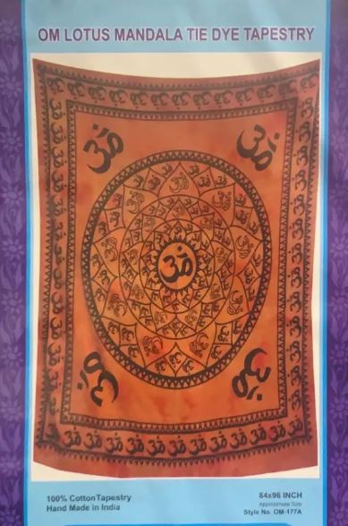 Tapestry Om Lotus Mandala-hotRAGS.com