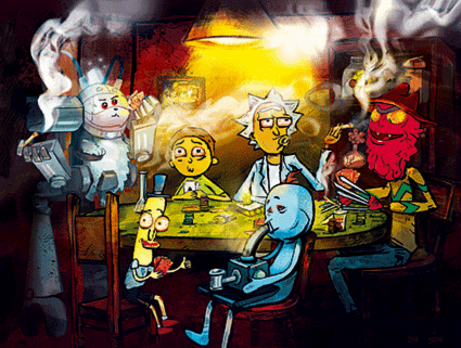 Rick and Morty Poker 3D Pic-hotRAGS.com