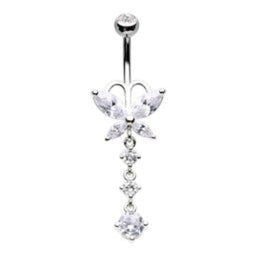 Belly Ring Cz Butterfly-hotRAGS.com
