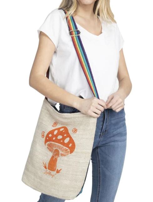 Bag Crossbody Hemp Mushroom Orange-hotRAGS.com