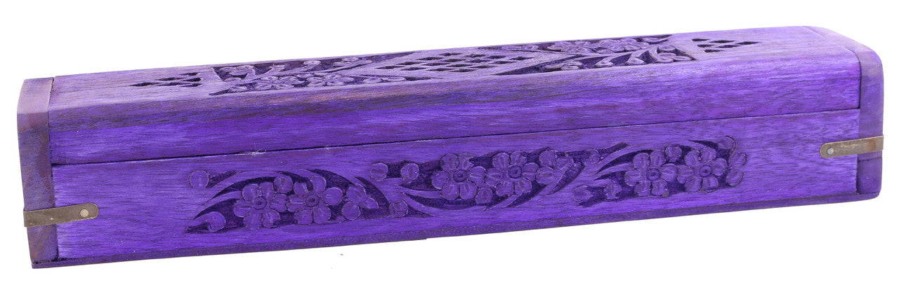 Wooden Incense Box Burne Purple-hotRAGS.com