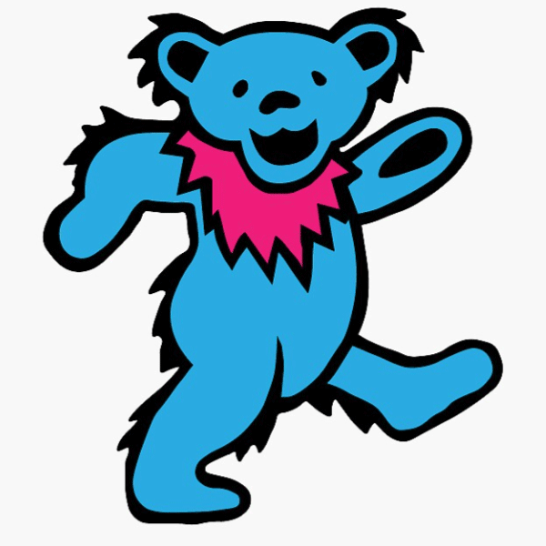 Sticker Grateful Bear Blue-hotRAGS.com