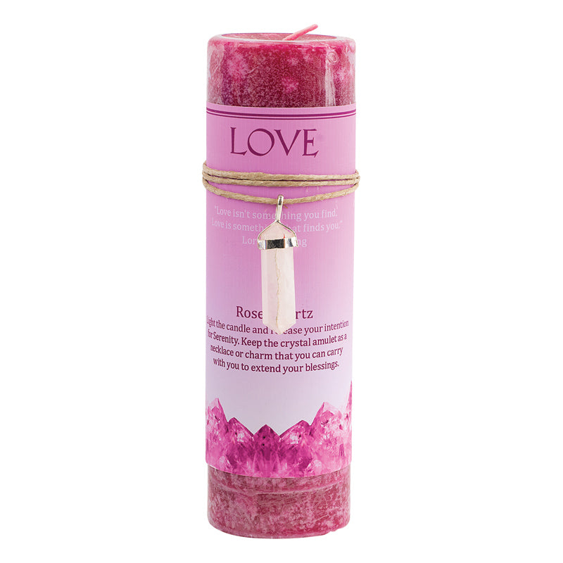 Candle Crystal Love Rose-hotRAGS.com