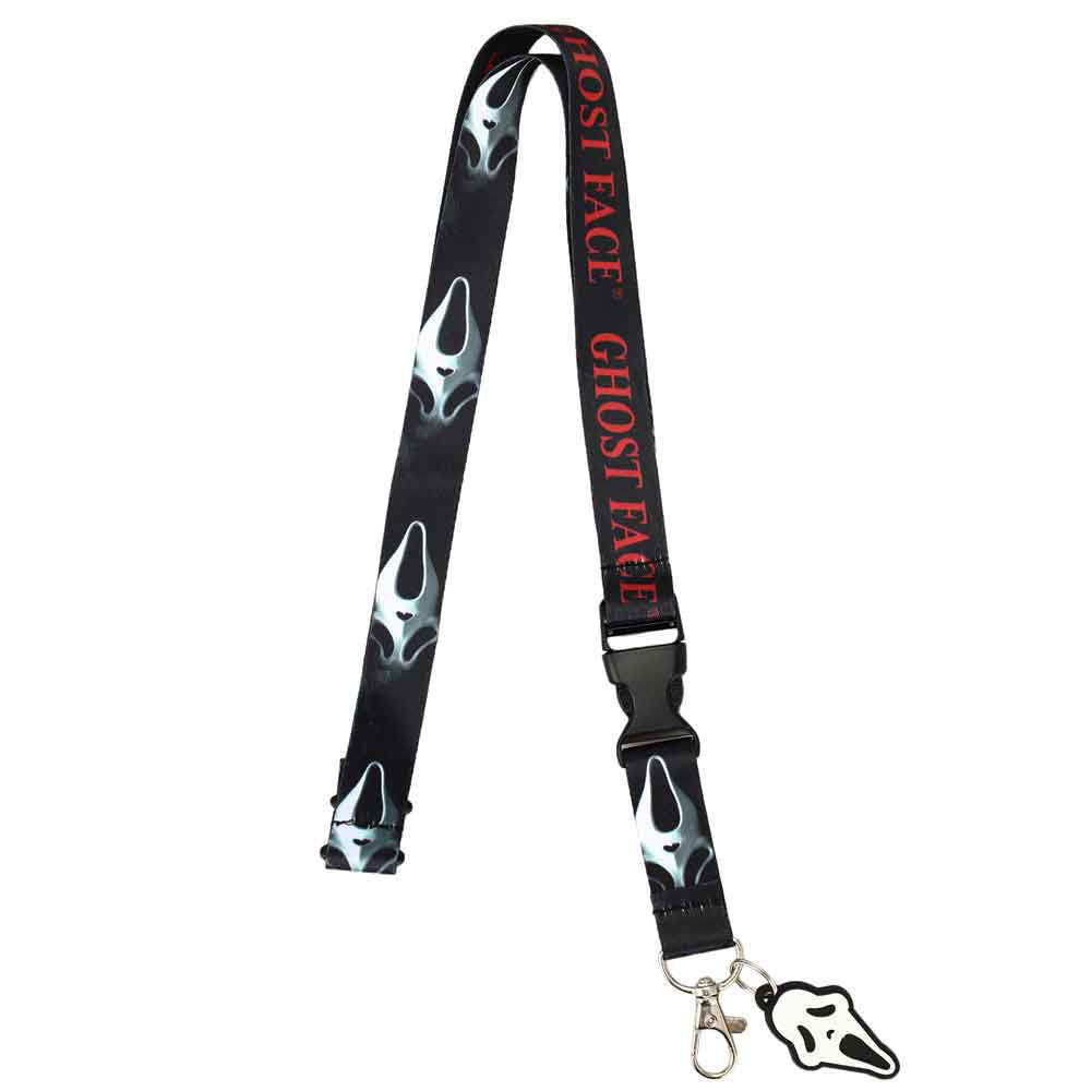 Ghost Face Sublimation Rubber Charm Lanyard-hotRAGS.com