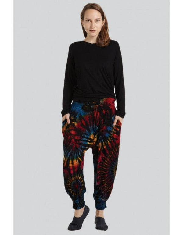 Pant - Tie Dye Harem Pant With Pockets - Unique-hotRAGS.com