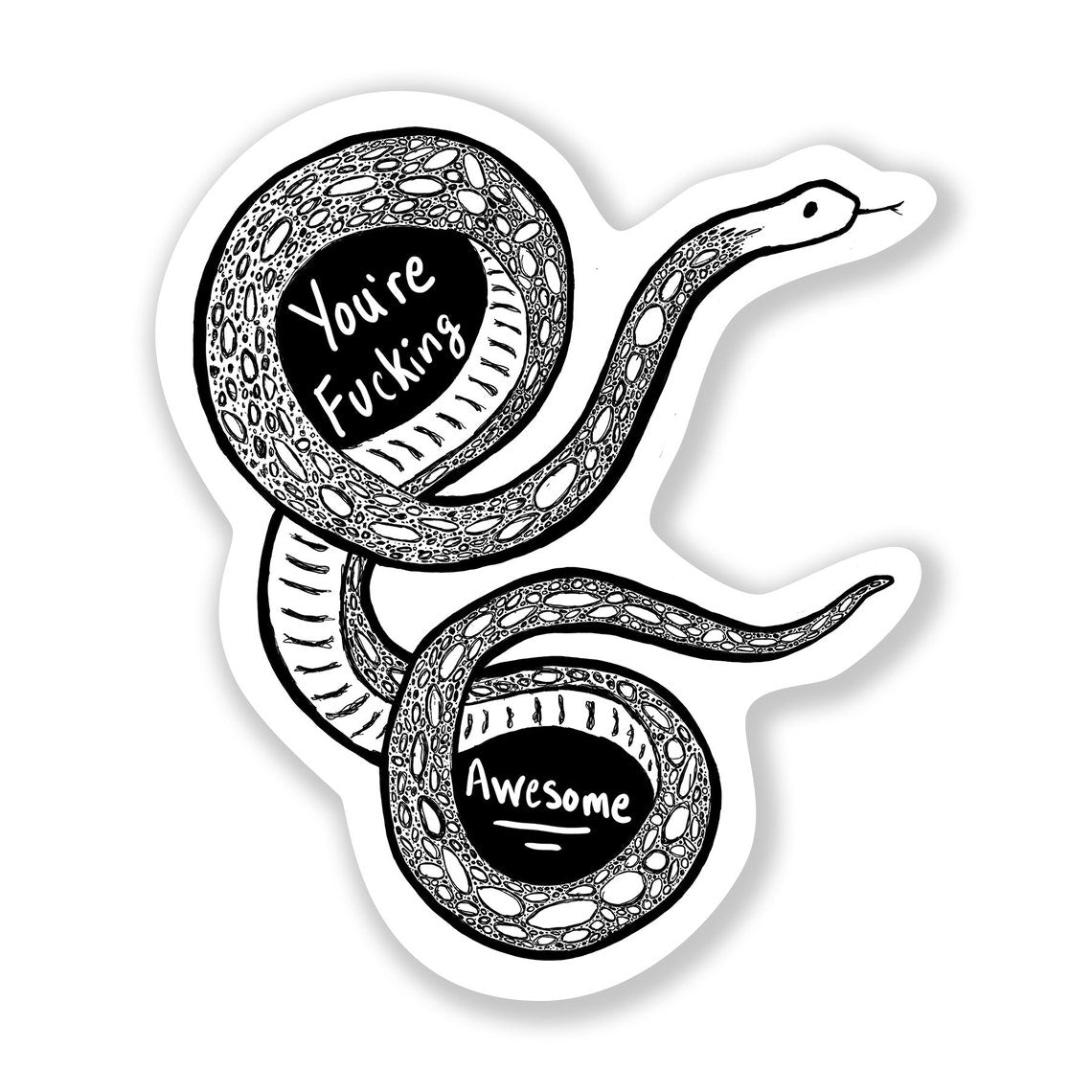 Sticker Snake Awesome-hotRAGS.com
