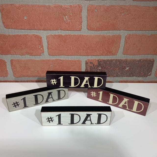 #1 Dad Wooden Sign-hotRAGS.com