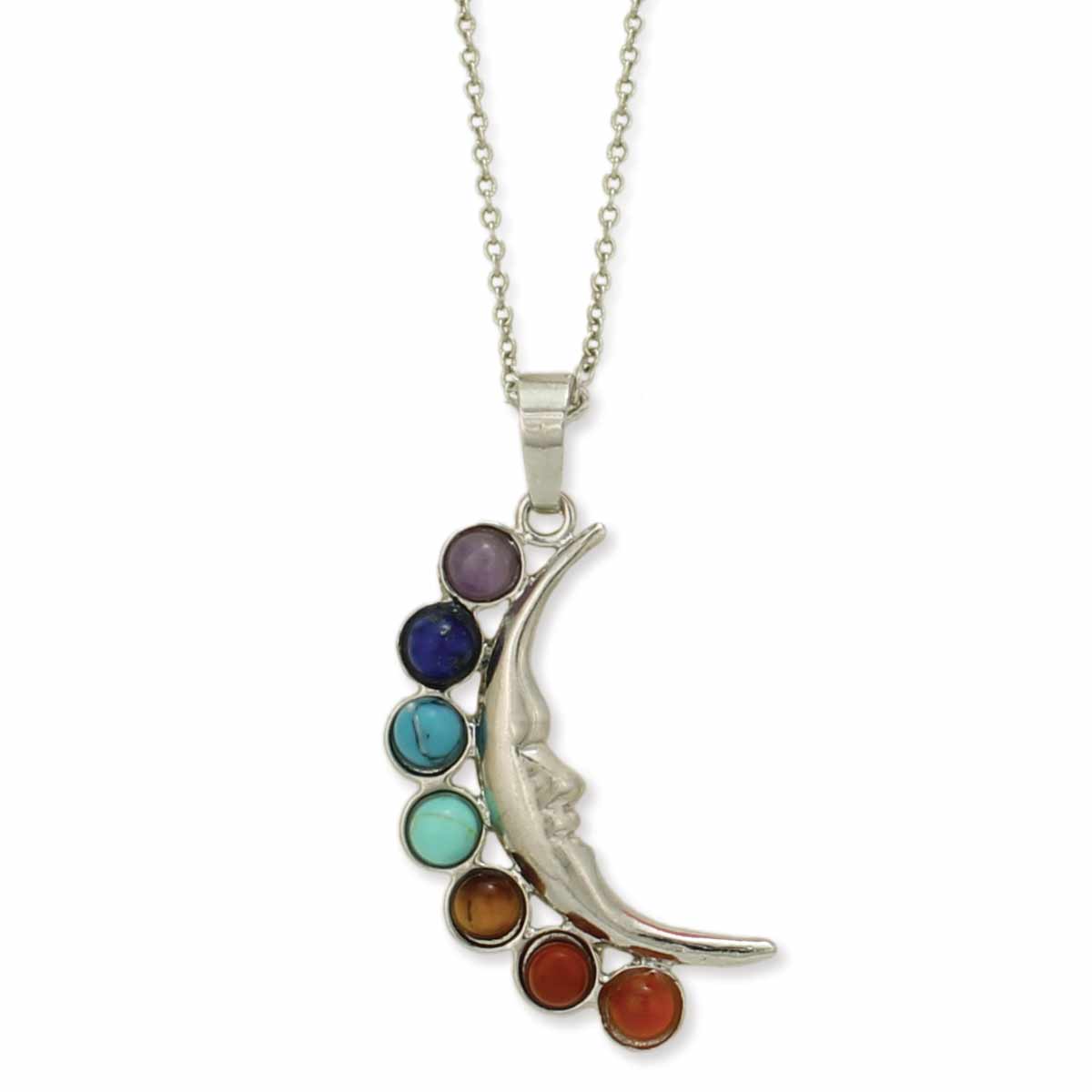 Spiritual Nights Chaka Stone Moon Necklace-hotRAGS.com