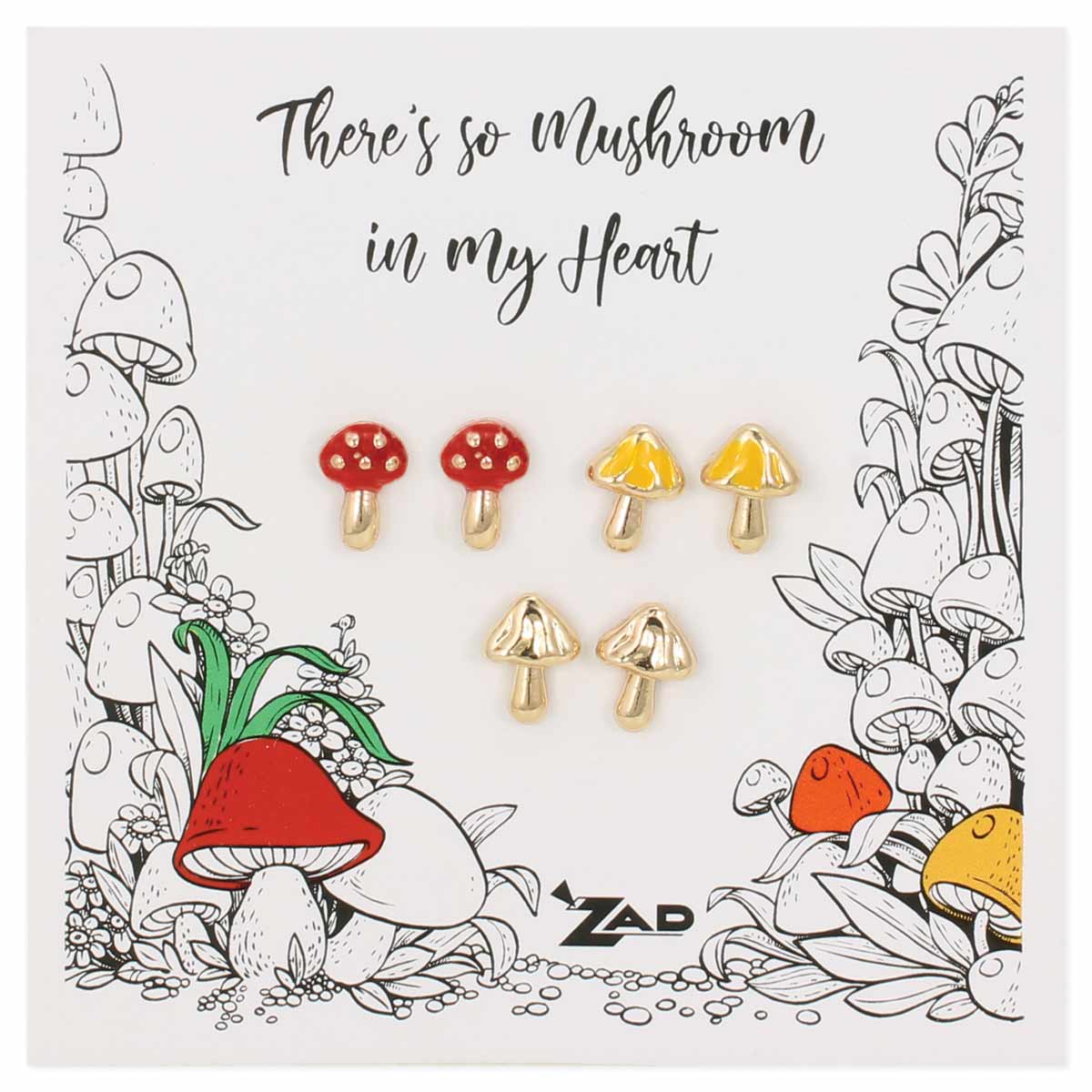 Earrings Mushroom 3pc-hotRAGS.com